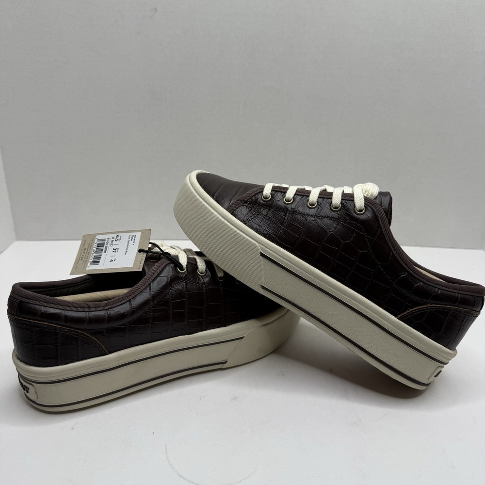 Ariat Skylar Luxe Espresso Croc Print Platform Sneakers Womens 6.5 B 10063890 - Picture 3 of 7